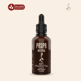 PRSPR Wellness Kids Attention Plus - Herbal Supplement For Enhanced Focus & Attention - Alcohol-Free Formula With Ginkgo, Gotu Kola, Licorice